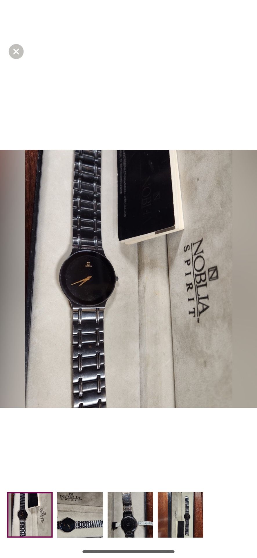 Vintage Noblia sapphire collection watch black stainless band