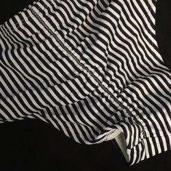 New Navy White Bikini Swimsuit w Cheeky Bottoms Med Top Small Bottoms