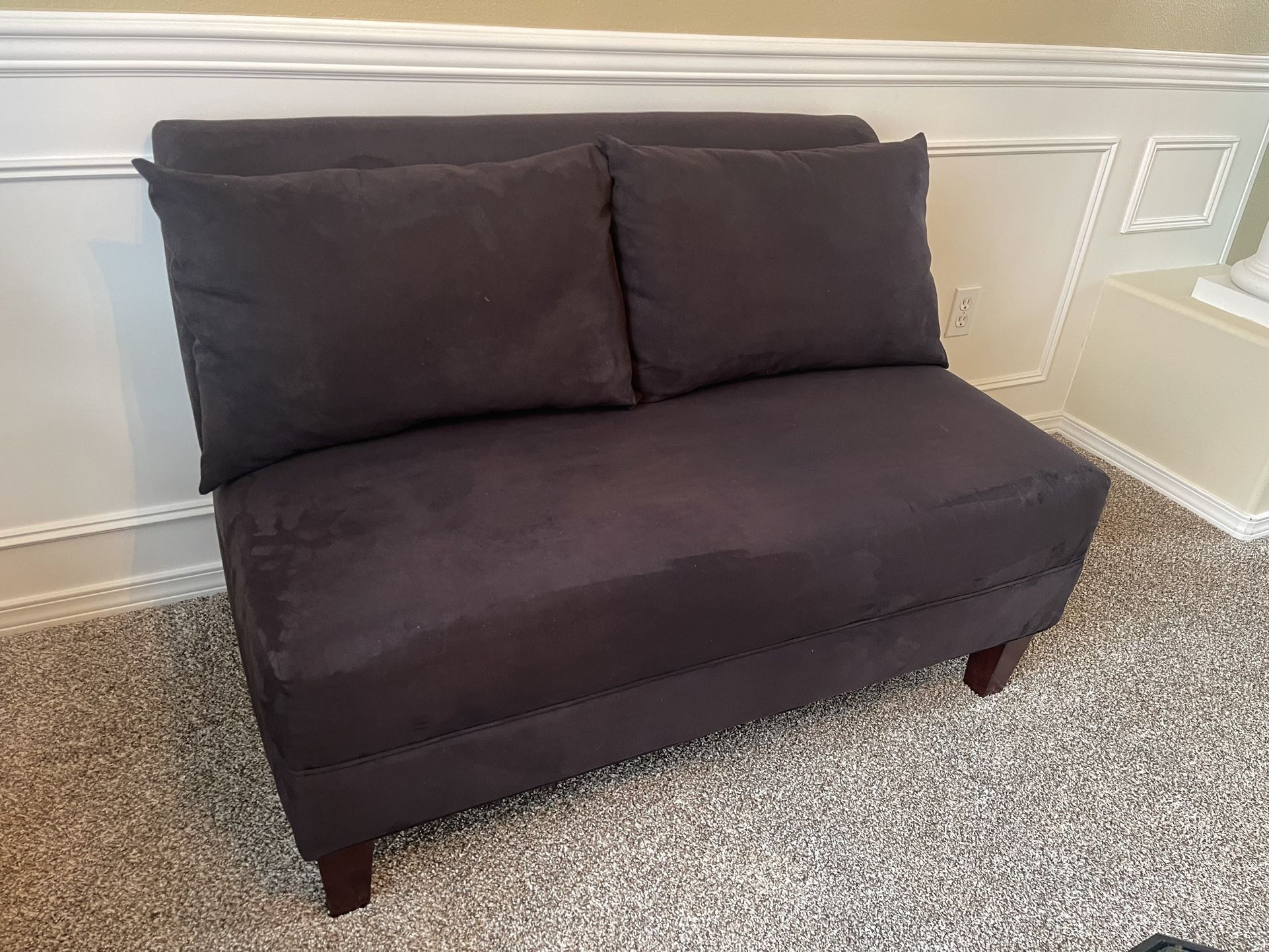Black Microfiber Loveseat/Couch - like New!