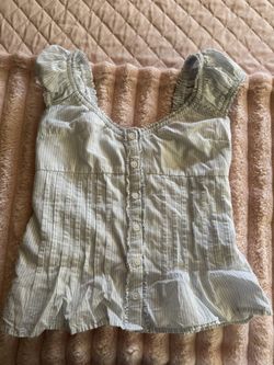 Blue Stripe Hollister Shirt
