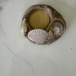Seashell candle holder