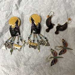 Vintage earrings Asking 60!for All 3 Sets