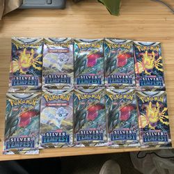 Pokemon Silver Tempest Lot Of 10 Packs