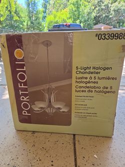 Portfolio 5 Light Halogen Chandelier