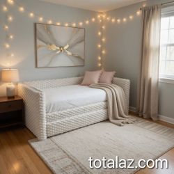 Dove Upholstered Daybed with Trundle