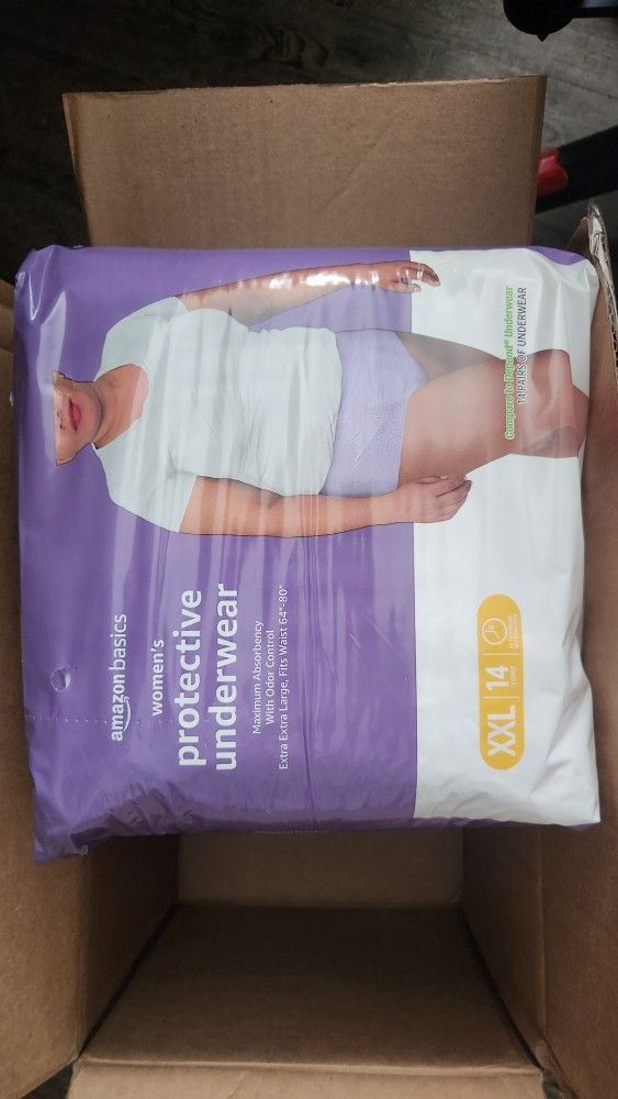 Amazon Basics Incontinence Underwear for Women, Protective
