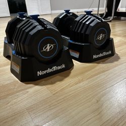 Nordictrack Select-A-Weight 55 lb. Adjustable Dumbbells with Fitted Storage Tray