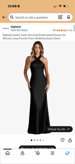 Halter Satin Dress