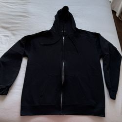 Essential Black Full-Zip Hoodie