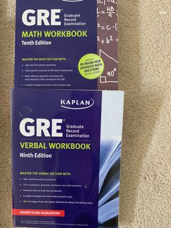 GRE Prep books. Kaplan and Manhattan Prep $75