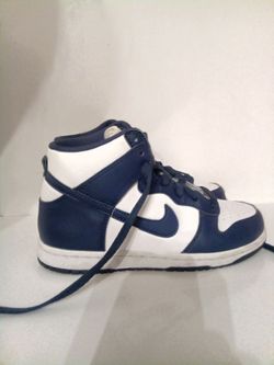 Nike dunks navy blue kids shoe