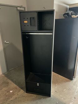 Sports Locker with Hanging Rod, 2 Lockable Storage Areas