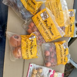 2$ Pro/prom Macrame Beads Wooden