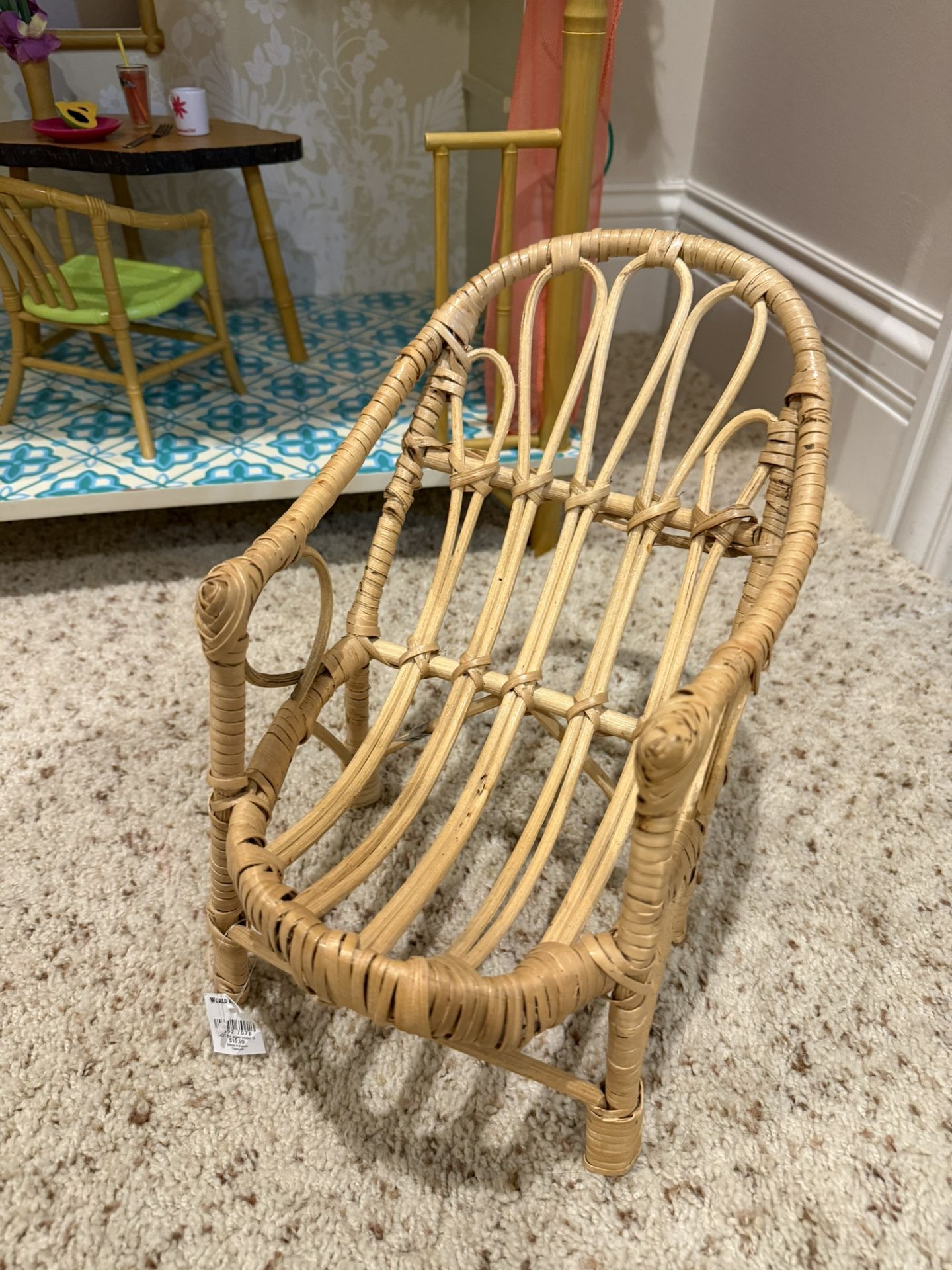 Rattan Chair For American Girl Doll