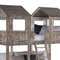 Timber Hideaway Beige Twin/Twin Bunk Bed