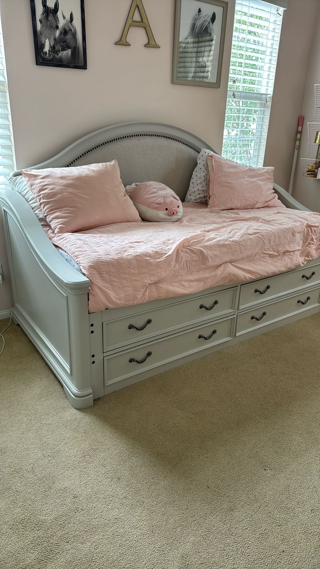 Twin day bed and desk