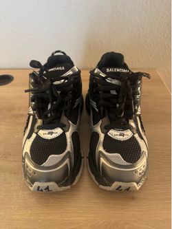 Black and Silver Balenciaga Runner