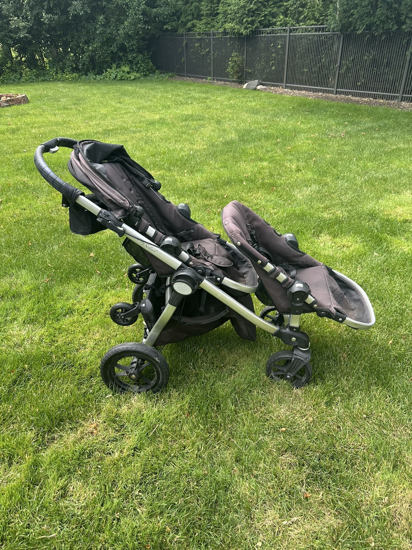 City select Double Stroller W/ Skateboard