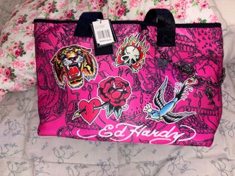 Pink ed hardy Tote