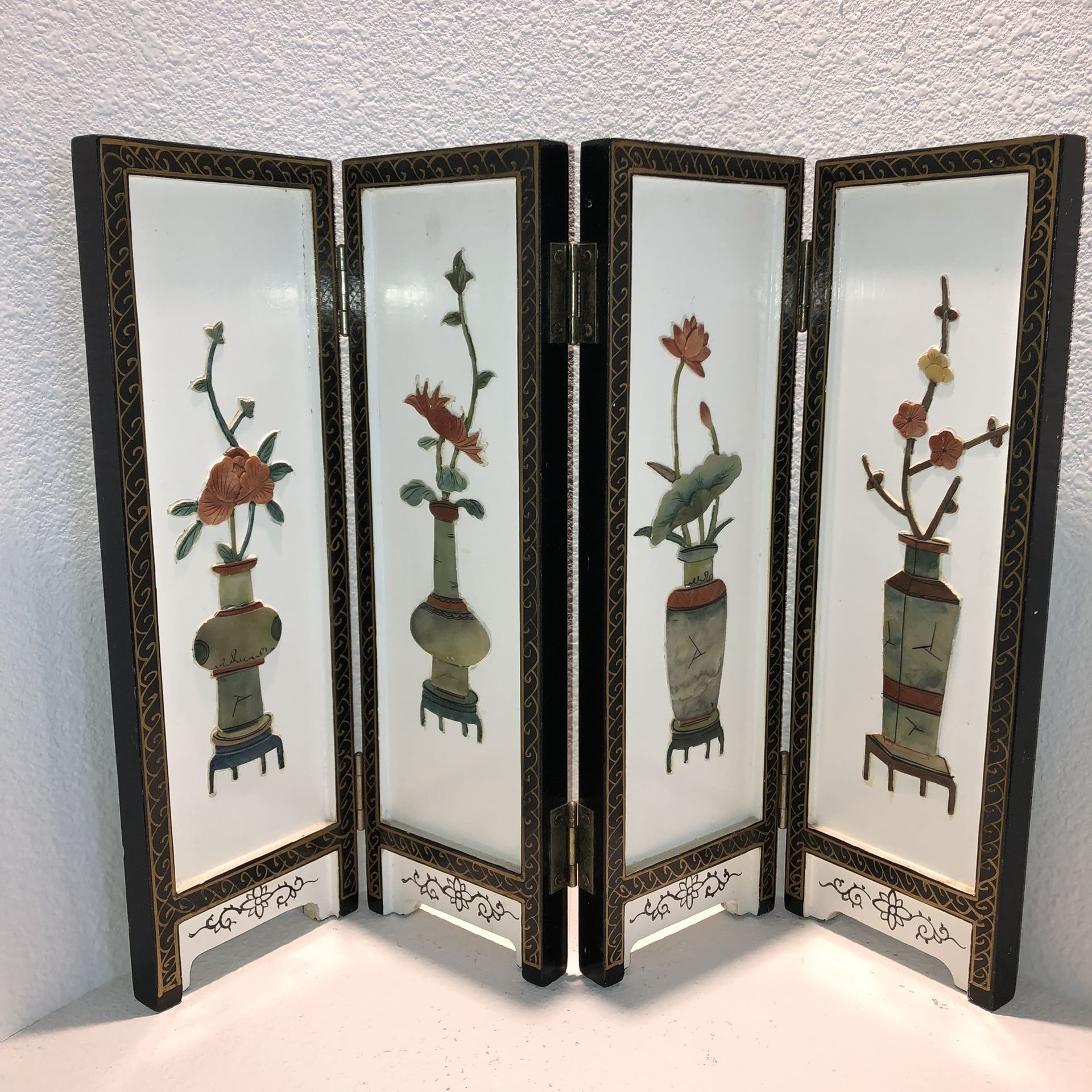 4-panel TABLETOP divider / folding screen