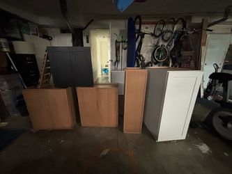 Cabinets for sale - white shaker and white oak