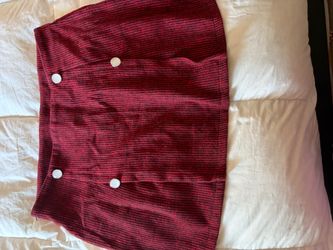 Burgundy mini skirt large size
