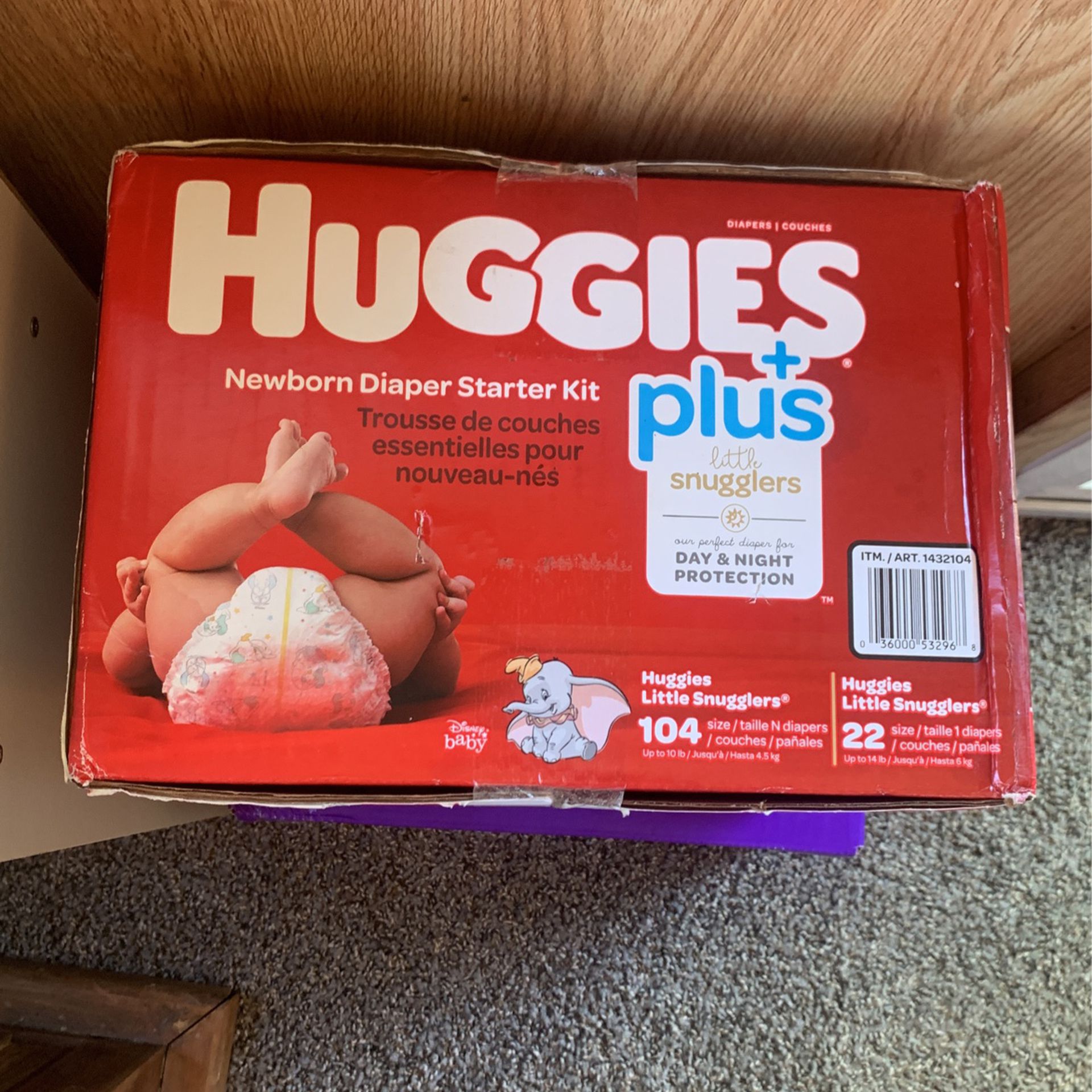 Newborn And Size 1 Huggies Diapers 