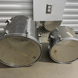 remo weather King ambassador Batter Drum Made In USA Silver