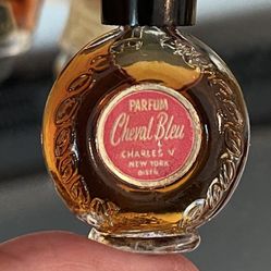 Vintage Antique Miniature 1979’s CHEVALIER BLEU Parfum by Charles V. Parfumerie Rare Collectable 