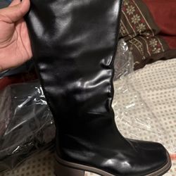 Black Knee High Boots