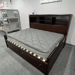 Full Bed Frame With Storage 