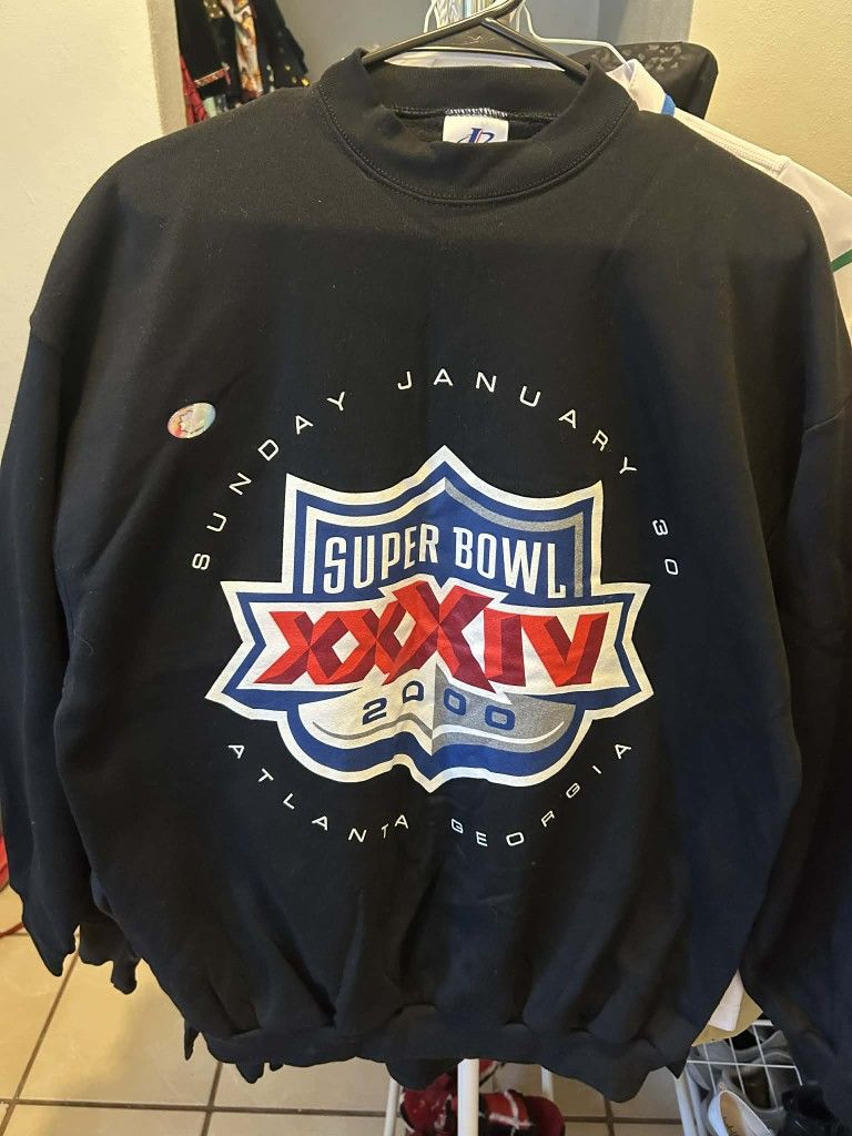 Y2K Logo Athletic 2000 Super Bowl Crew Neck