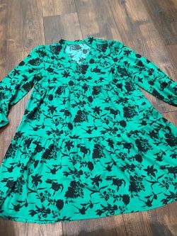 Women’s green and black dress shirt size XL by SHEIN #2