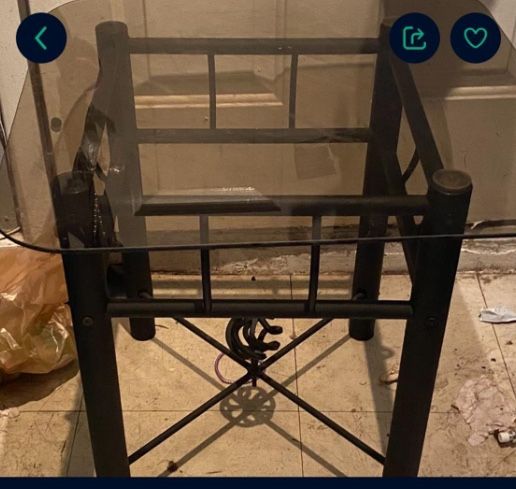 Small Glass Top End Table