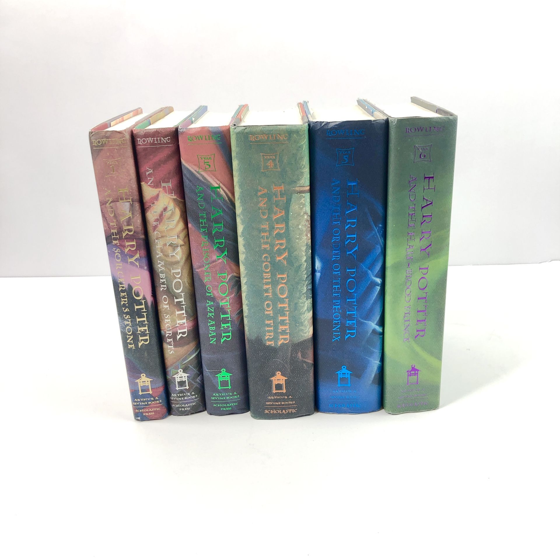 HARRY POTTER Complete Hardcover Book Set 1-6 J.K. Rowling Collection GOOD