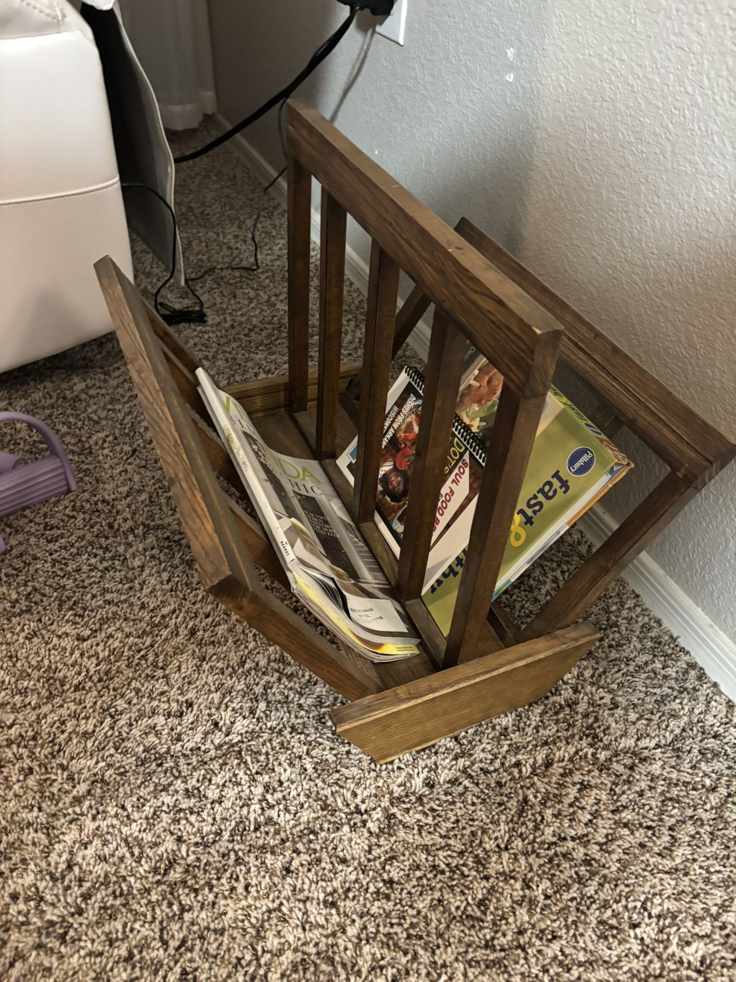 Bamboo Wood Magazine Rack