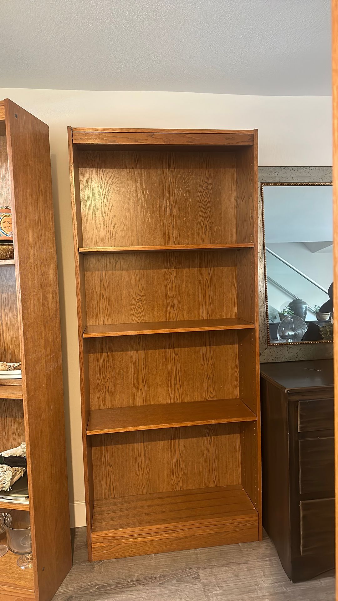 Tall Wooden Bookshelf