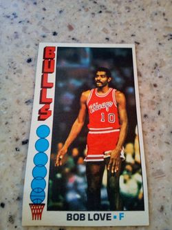 Vintage 1976 Topps basketball/ bob love/ Chicago bulls/ forward/ card #45