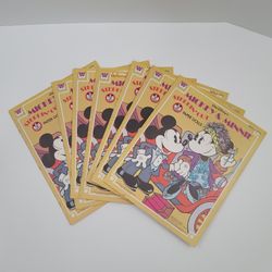 7x Whitman Books Walt Disney Mickey & Minnie Steppin' Out Paper Dolls 1977