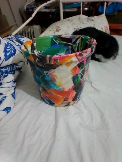 Wastebasket Papermached