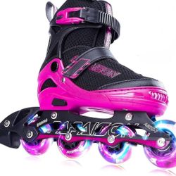 PAPAISON Adjustable Inline Skates, X-Large- Adult (9-12 Women)