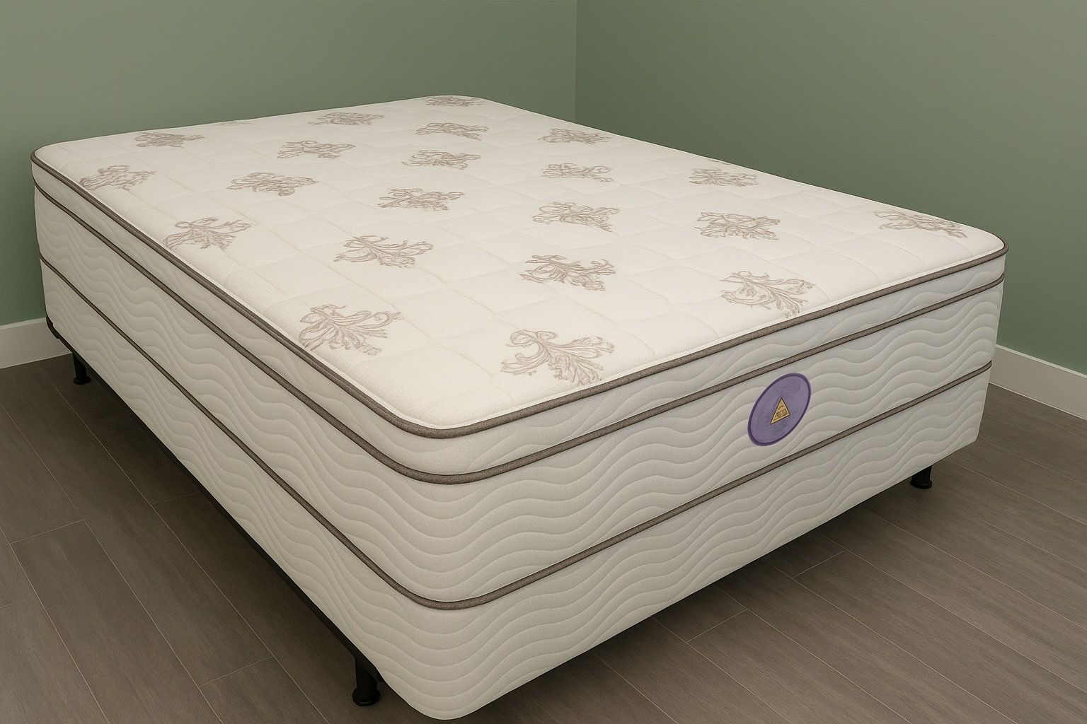 New queen mattress and box spring 2 pc bed frame is not included