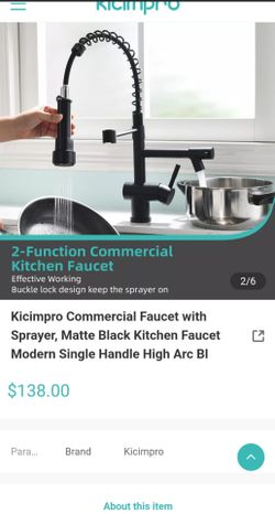 New Beautiful Modern Kitchen Faucet with Dual Outlets .