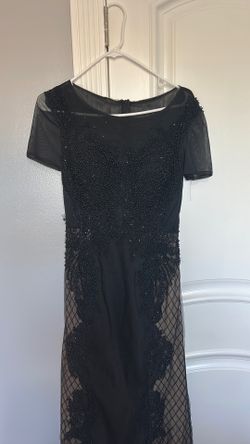 Black sparkles net dress