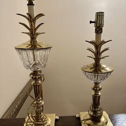 Vintage Brass Crystal Lamp $50 Each OBO