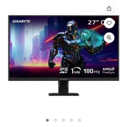 GIGABYTE GS27Q Advanced - Monitor para juegos IPS de 27 pulgadas - QHD 2560x1440-180Hz - 1ms MPRT - AMD FreeSync - HDMI, DP - Negro (GS27Q A US)