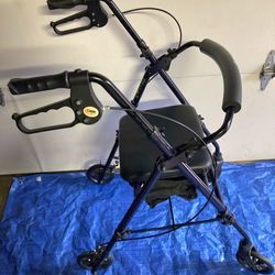 LIKE NEW Carex Step N Rest Rollator Walker - Folds For Easy Transport