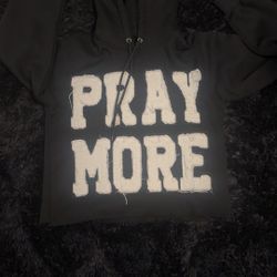 Pray More Cropped Hoodie Size Medium