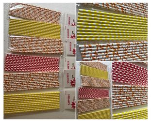 Bbq theme straws