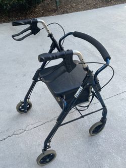 Merits W462 Rollator Walker w/ Seat, Storage & Brakes